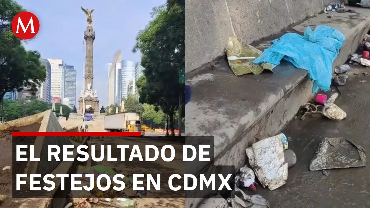 México festeja victoria en el mundial, pero deja 80 toneladas de basura tan solo en Reforma