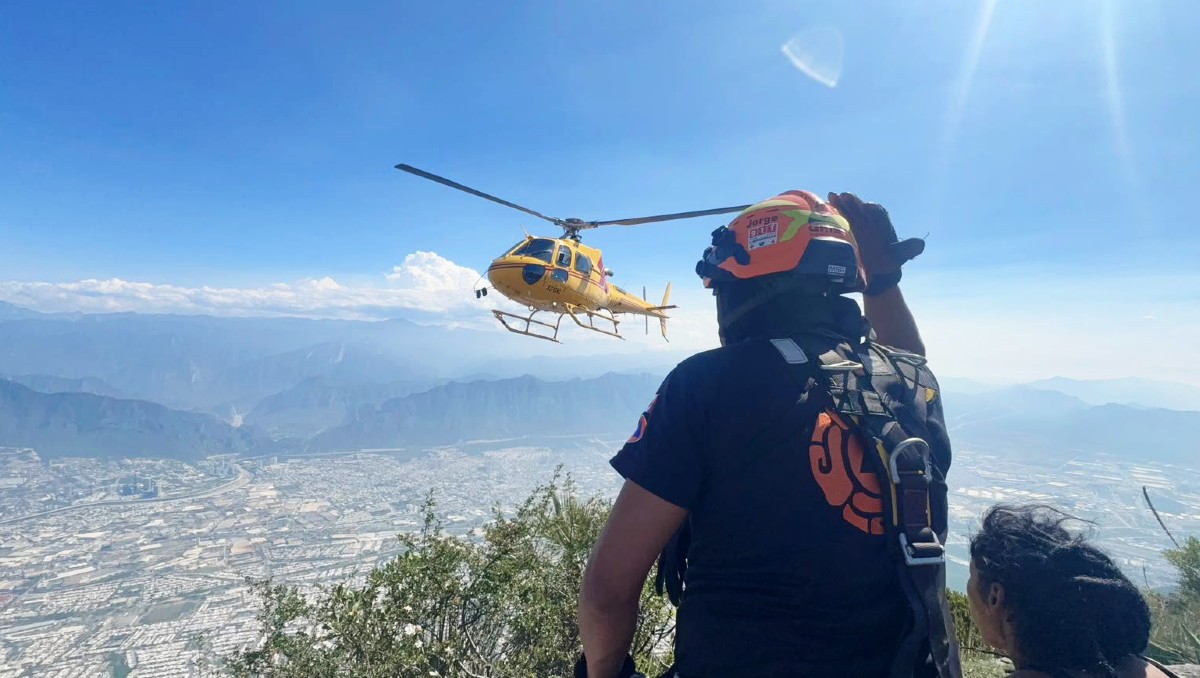 El operativo se llevó a cabo en la zona del Pico Cuauhtémoc, en Monterrey.Foto: Especial