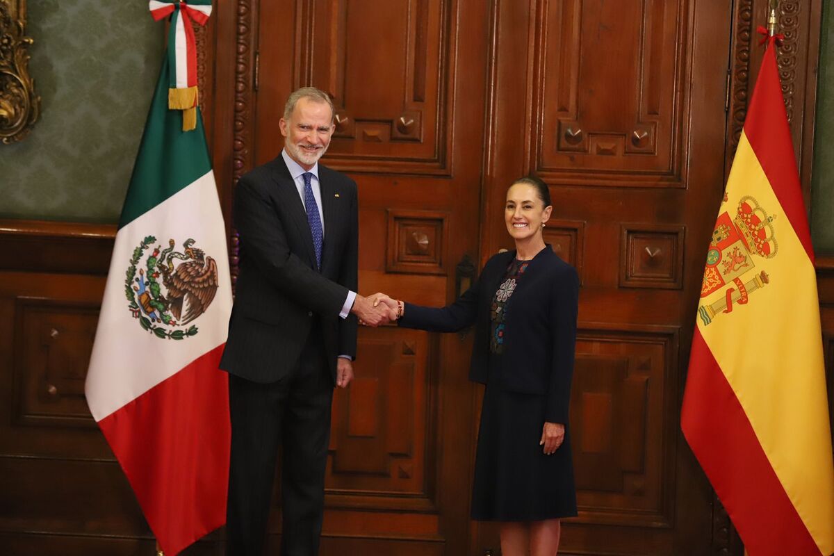 La presidenta Sheinbaum se reunió con el rey Felipe VI en CdMx. | Foto: Octavio Hoyos