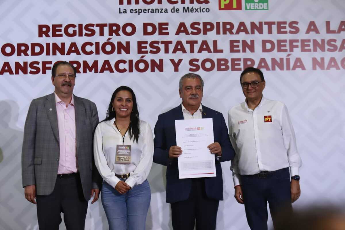 Raúl Morón Orozco en su registro como Aspirante a la Coordinación Estatal en Defensa de la 4T. | Foto: Juan Carlos Bautista.