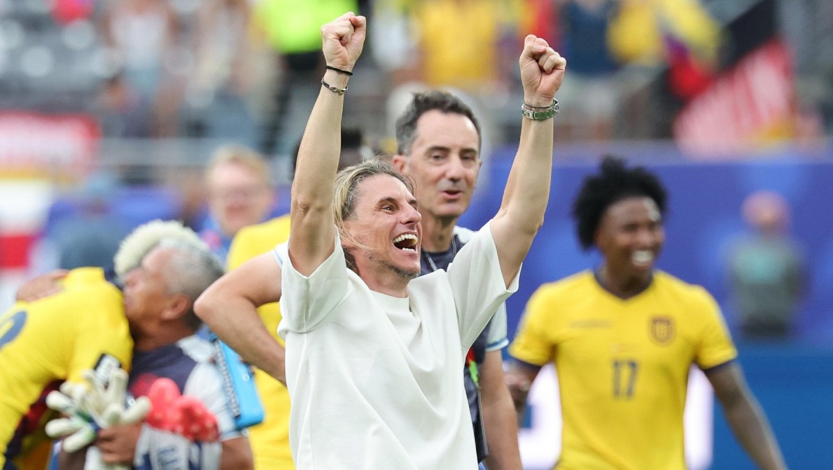 Sebastián Beccacece pide respeto para Ecuador tras la histórica victoria sobre Alemania. (Agencia EFE)