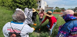 Especialistas antropólogos de Armadillos Buscadores México dieron capacitación a madres buscadoras en área verde de la Casa de la Cultura de Tampico