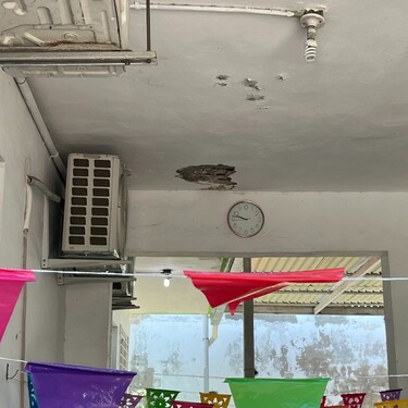 Escuelas con daño en infrestructura.