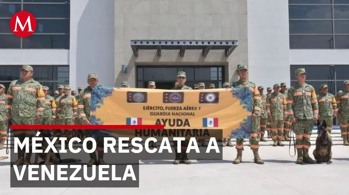 Fuerzas armadas mexicanas llegan a Venezuela para rescatar sobrevivientes del terremoto