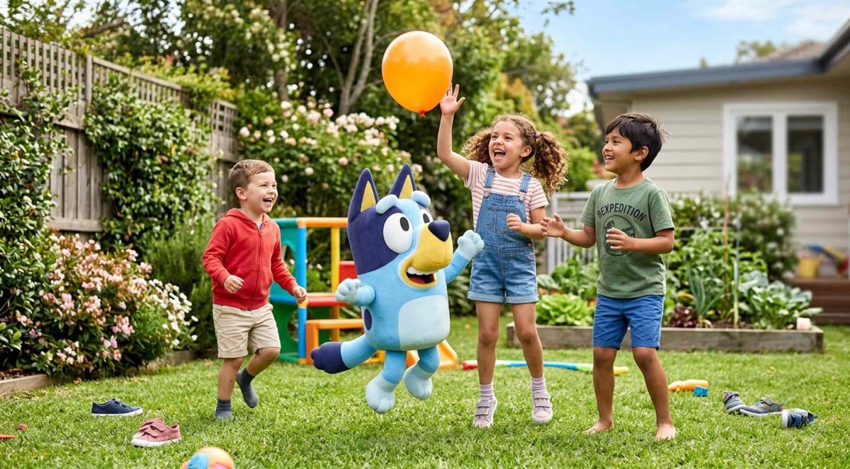 Juegos para niños inspirados en Bluey. | IA