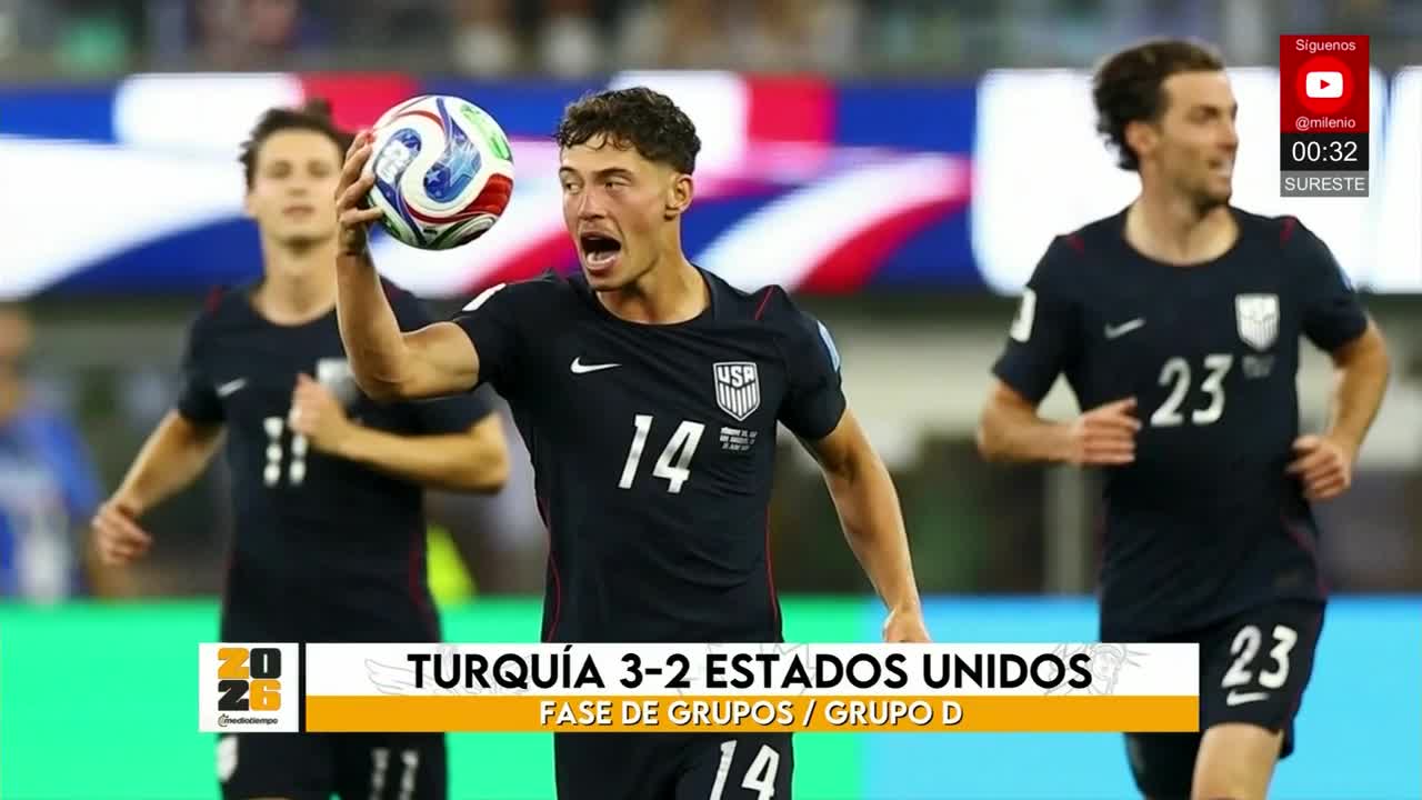 Sorpresa en el Mundial: Turquía vence a EU 3-2 | Milenio Noticias La Afición, 25 de junio de 2026