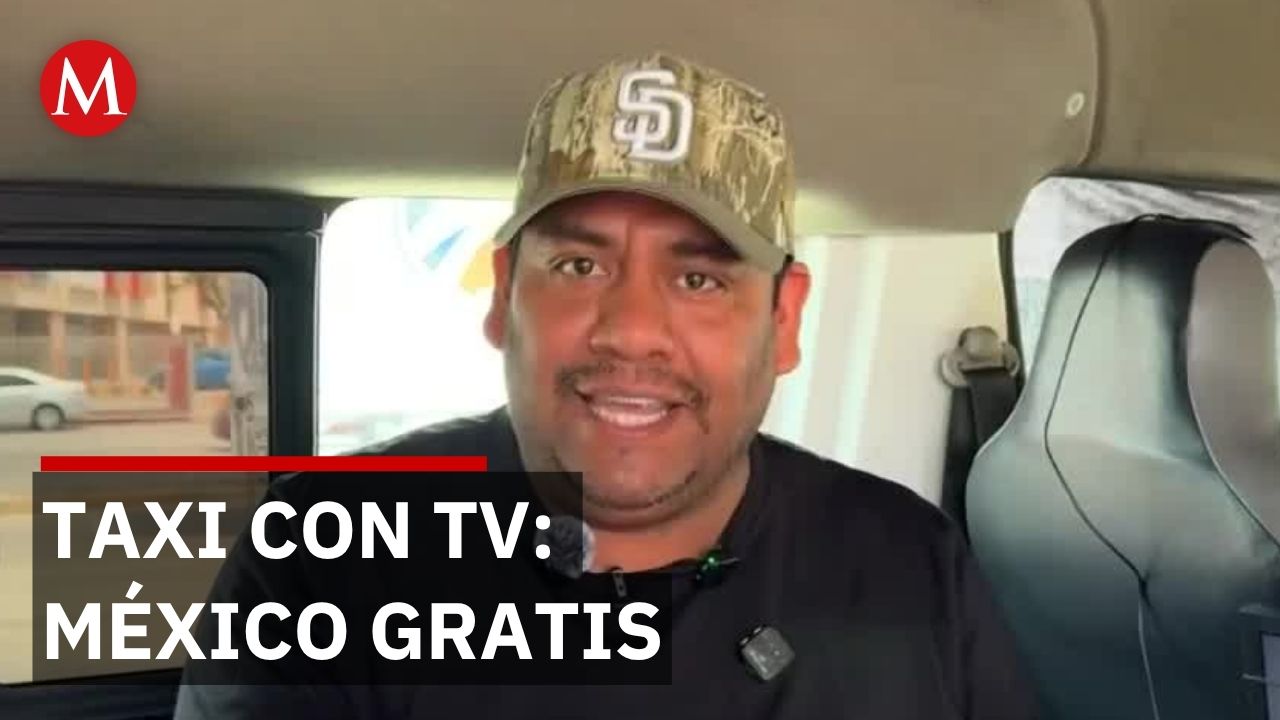 Taxista convierte su taxi en tribuna para ver a México, dejando sin TV a su esposa
