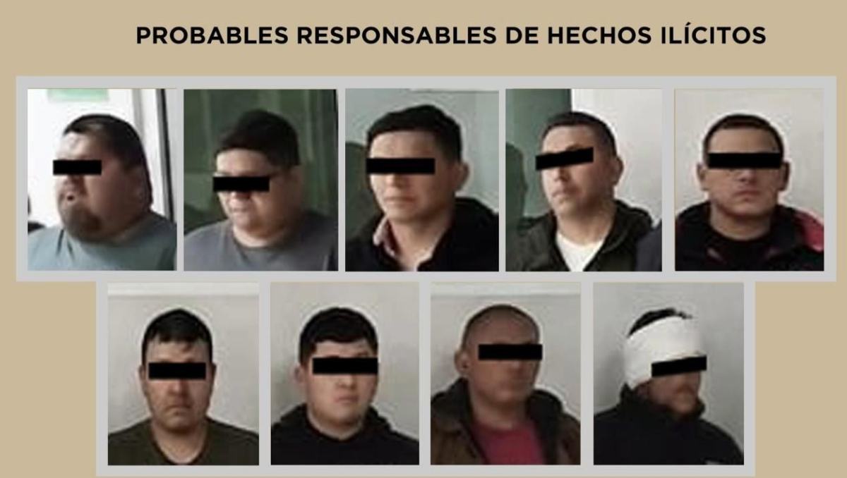 Un operativo de seguridad en Edomex permitió recuperar mercancía por 2 millones de pesos y detener a nueve personas. Foto: Especial