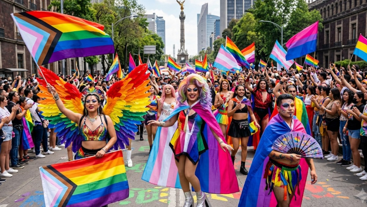 Estos son los outfits más espectaculares de la Marcha del Orgullo LGBTIQ+ 2026 en CdMx (Foto: IA M2)