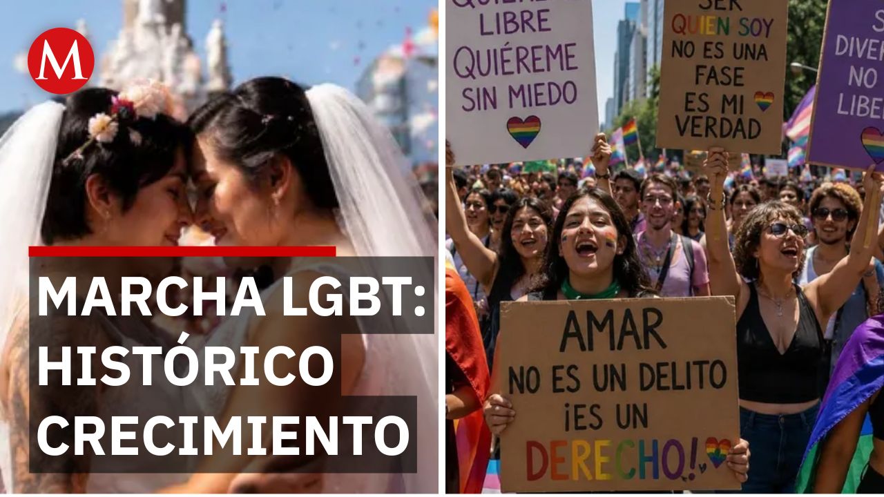 Paseo de la Reforma se pinta de colores por marcha LGBTQ+