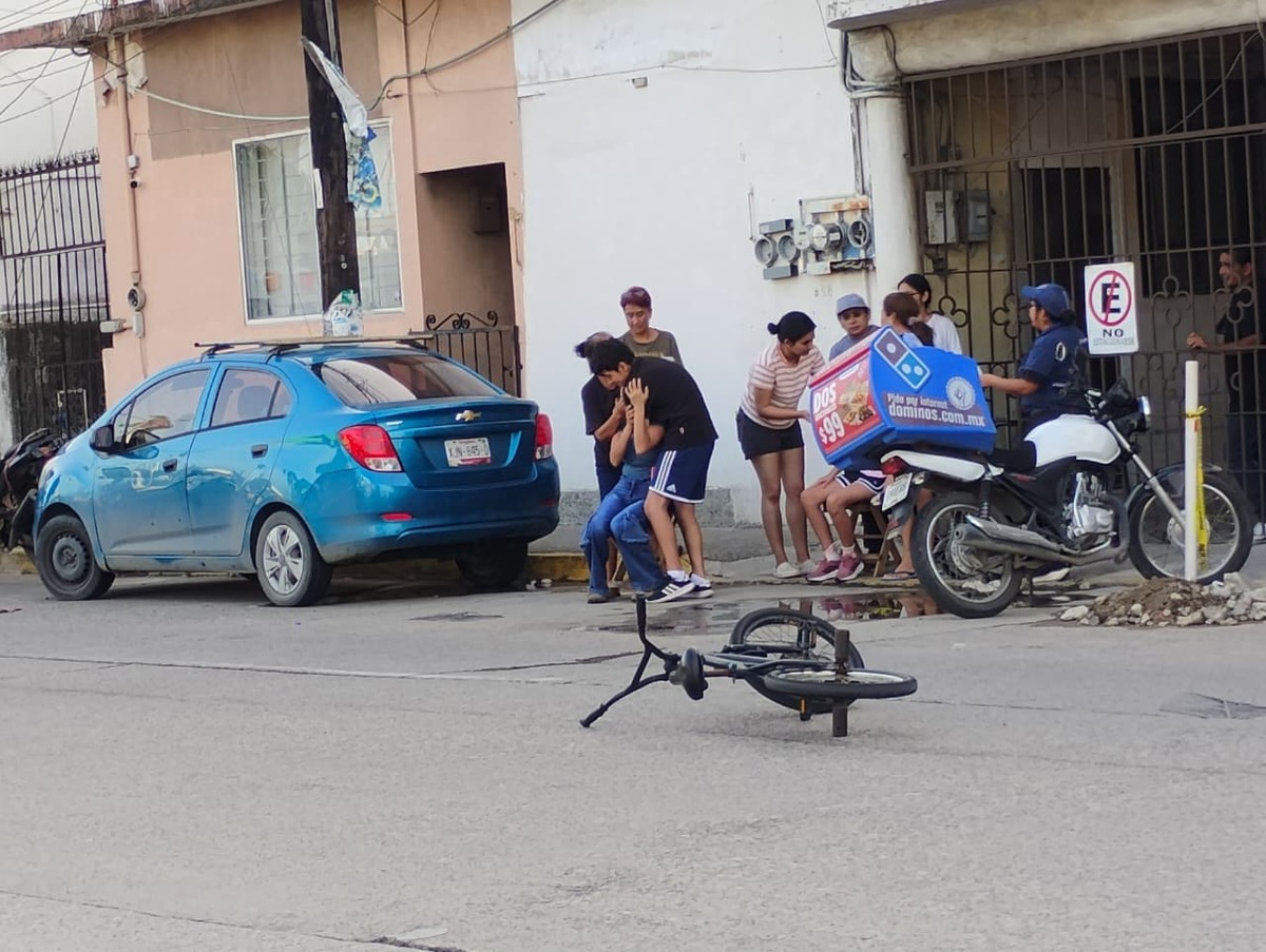 Autoridades acordonaron la avenida Álvaro Obregón, en Ciudad Madero, tras el fallecimiento de un ciclista que fue atropellado | Pablo Reyes