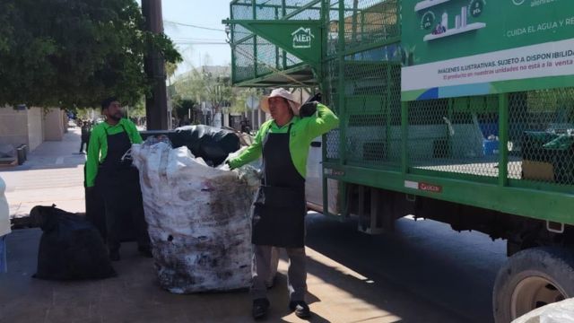 La Dirección de Medio Ambiente y Grupo AlEn reunieron 459.5 kilogramos de residuos reciclables durante la jornada mensual.| Redes.