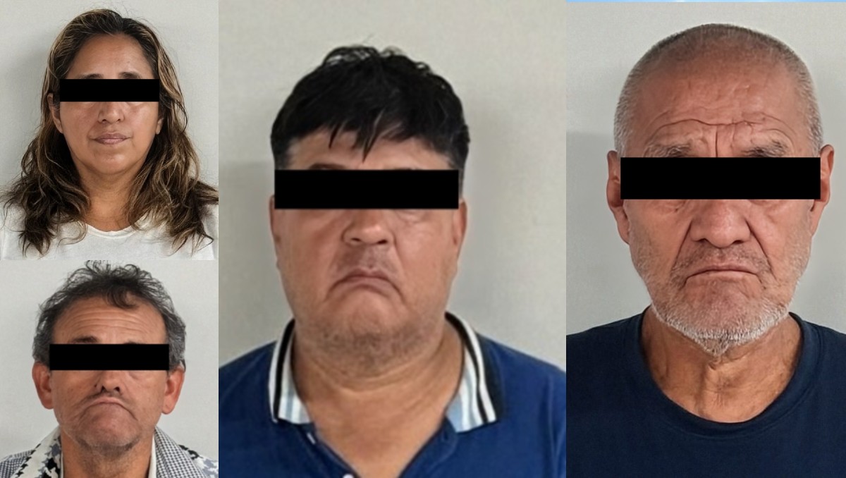 Los detenidos son una mujer y tres hombres. Foto: Especial