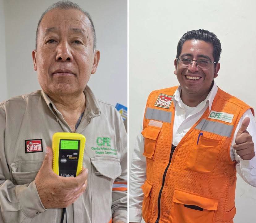 Marco Antonio Sarmiento García y Adolfo López Saldaña, trabajadores de la CFE reportados como desaparecidos. (Cortesía)