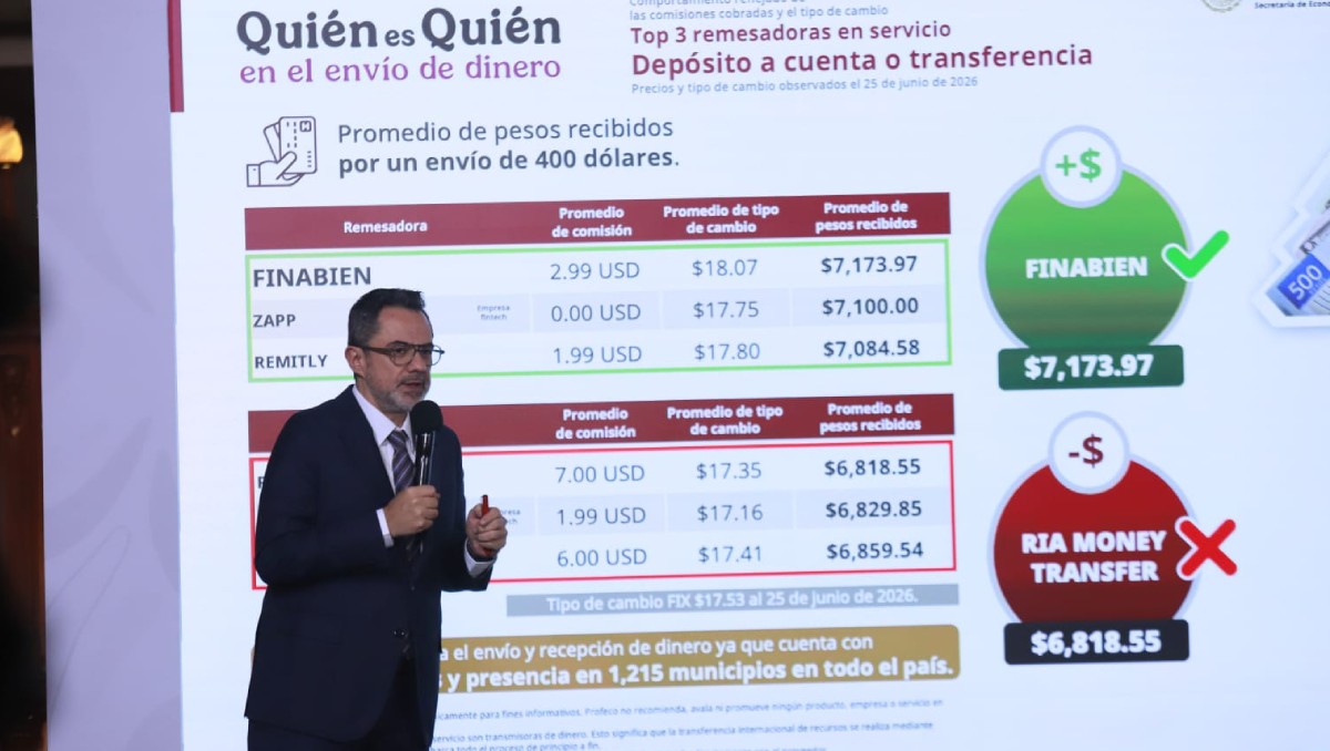 César Iván Escalante Ruiz, titular de la Profeco, en el salón Tesorería de Palacio Nacional. Foto: Juan Carlos Bautista
