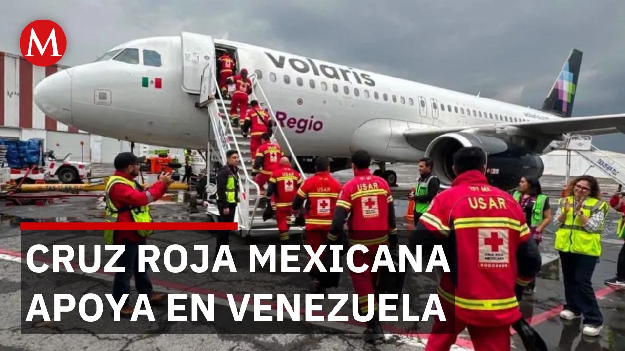 Cruz Roja mexicana rescata con vida a una persona en Venezuela tras intensas labores
