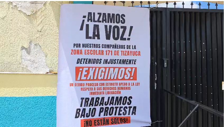 Se declaran docentes de Tizayuca en labores bajo protesta tras vinculación a proceso de dos maestros por presunto abuso. (Guadalupe Trejo)
