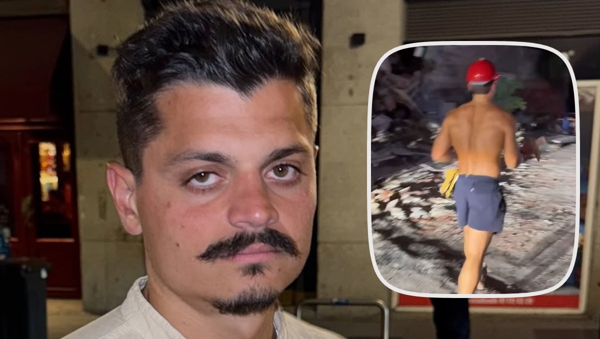 El polémico influencer en el terremoto. | Especial