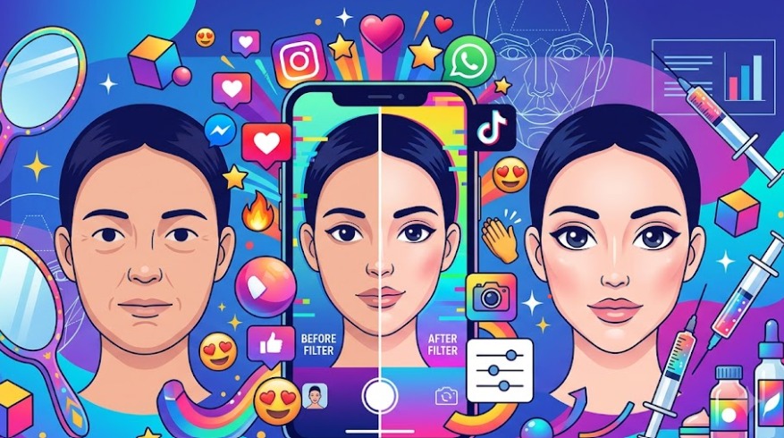 Filtros digitales influyen en consultas de cirugía estética.