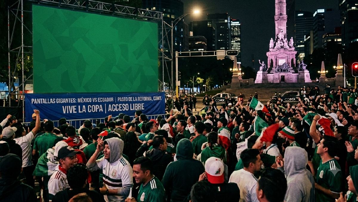 Gobierno de la CdMx amplía cobertura de transmisión de partido de México | Foto: Generada con IA