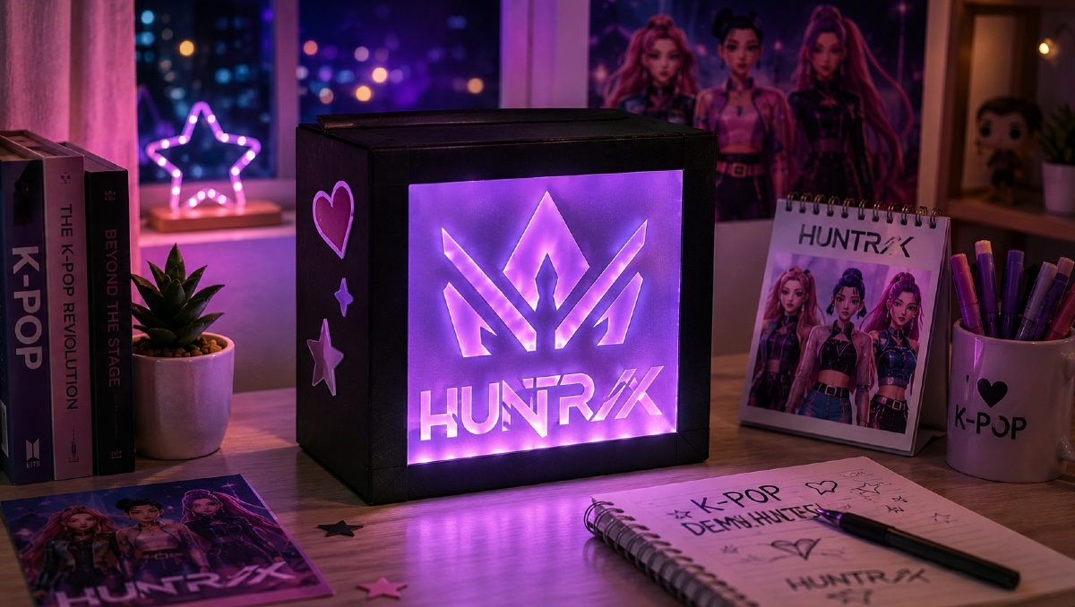 Cómo hacer una lámpara LED de Las Guerreras K-Pop con cartón | IA DISCOVER