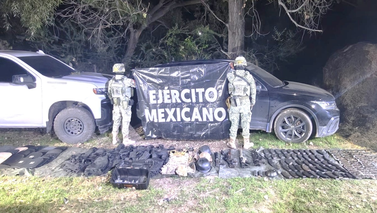Personal militar junto al armamento y las unidades localizadas en el estado de Durango |Foto: Especial