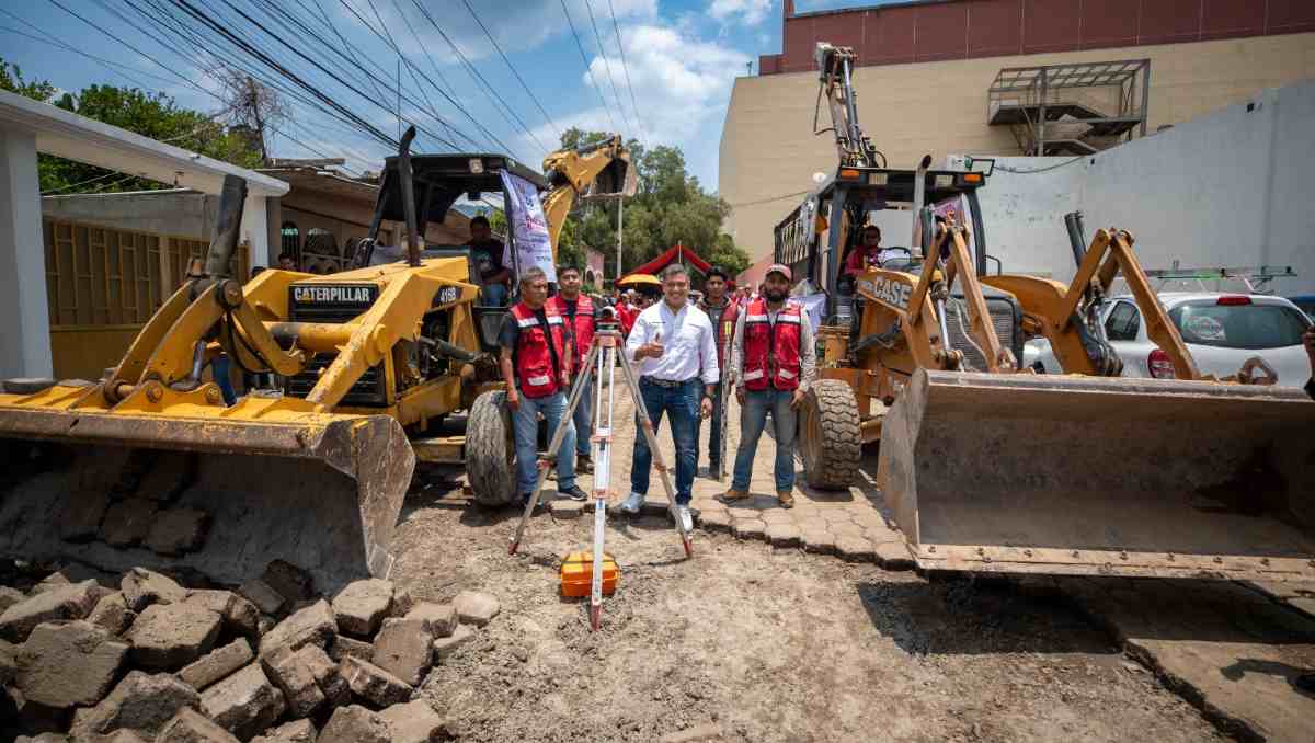 La calle Colima será rehabilitada con concreto hidráulico estampado en beneficio de dos comunidades de Coacalco. Foto: Especial