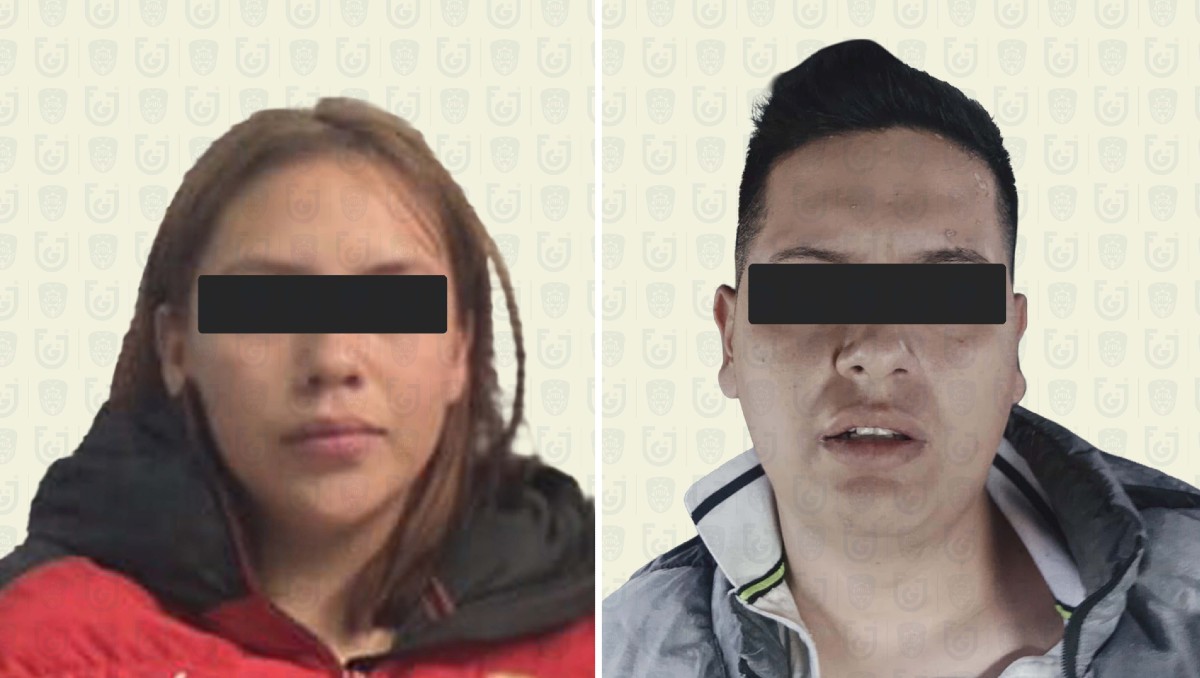 Melanie Michell ‘N’ y Kevin Iván ‘N’ fueron aprehendidos por los delitos de homicidio y robo en un hotel de la CdMx. | Foto: Fiscalía de CdMx