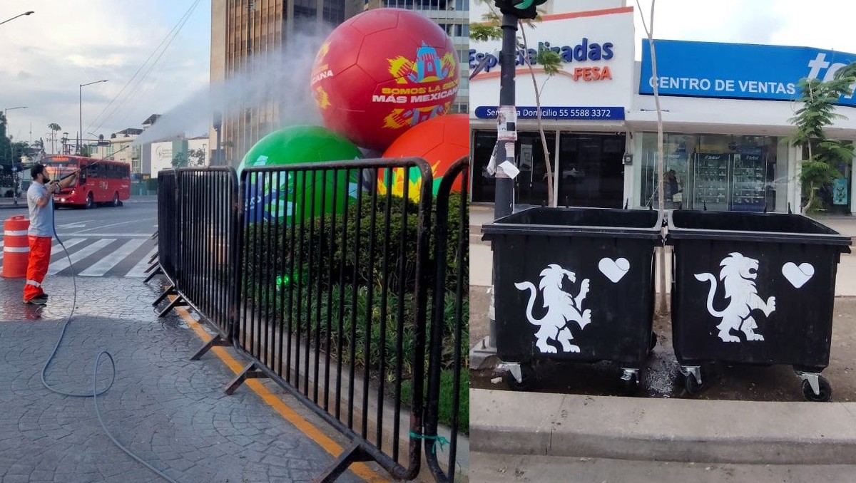 Operativo de limpieza en La Minerva. (cortesía Guadalajara)