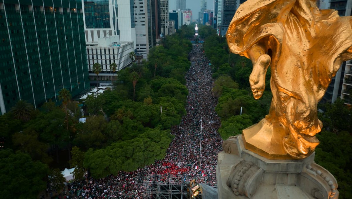 El punto de concentración se vive en el Ángel de la Independencia. | Foto: Especial