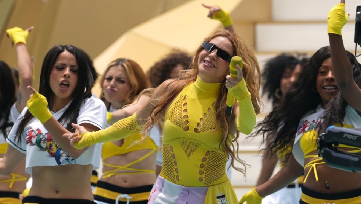 Shakira cantando 'Dai Dai' en la inauguración del Mundial 2026. | FOTO: AP