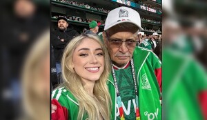 Abuelito y nieta cumplieron su sueño de ir a un partido de México en el Mundial.