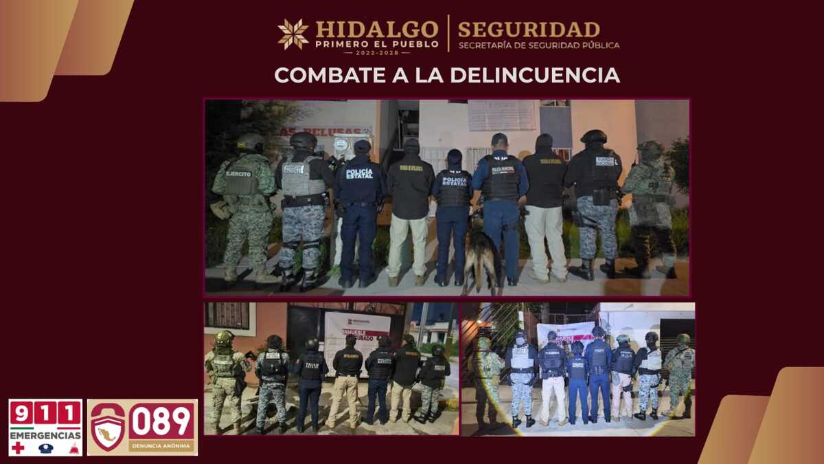 Durante las acciones también fueron detenidas tres mujeres y un hombre. (Cortesía SSPH)