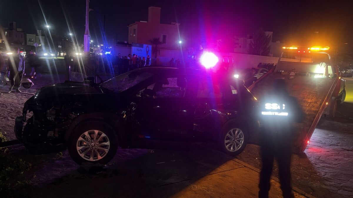 Conductor detenido tras los festejos del triunfo de la selección mexicana de futbol. (Cortesía Policía estatal)