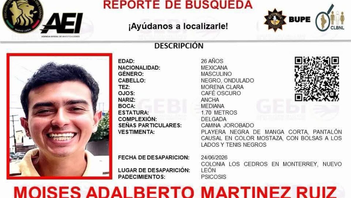 El joven fue visto por última vez el pasado 24 de junio | Especial