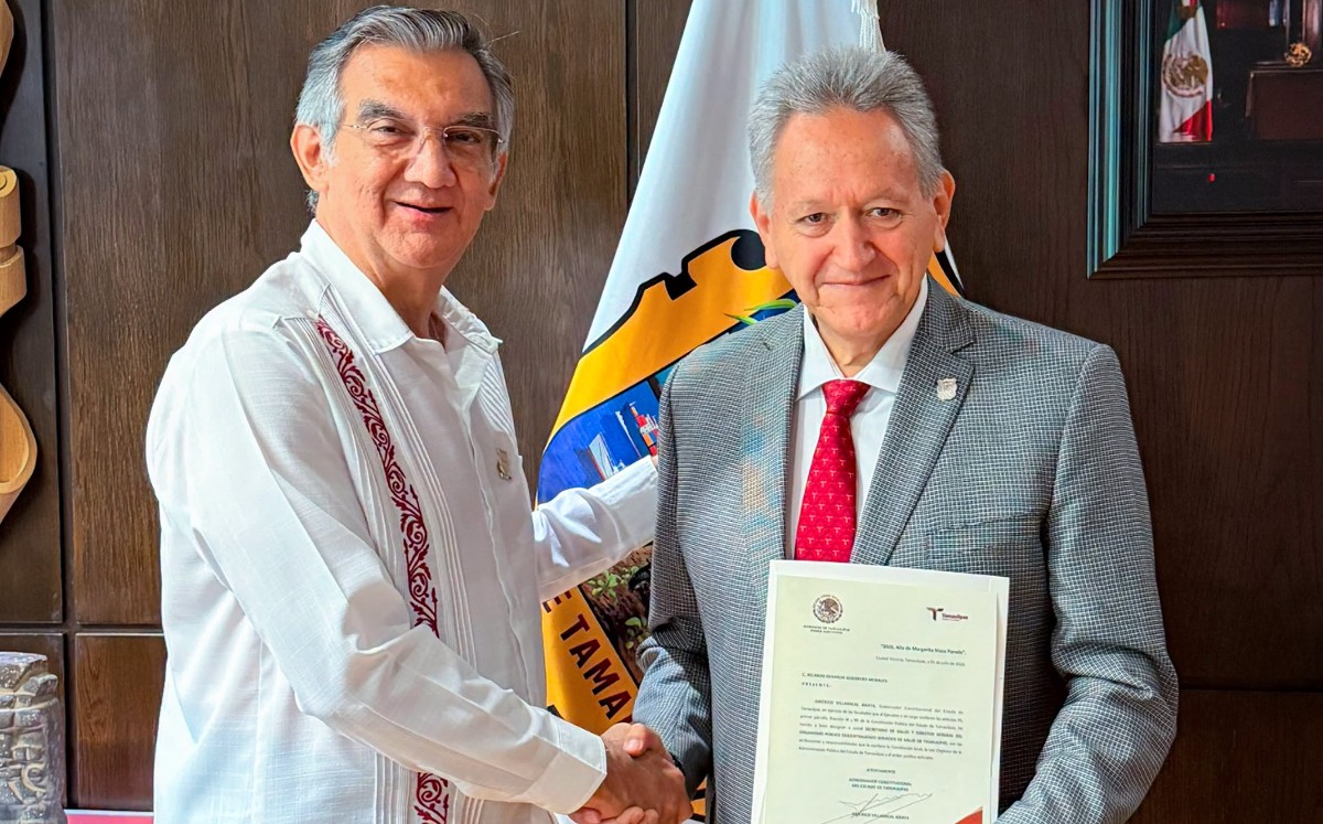Gobernador Américo Villarreal nombra al nuevo titular de Salud en Tamaulipas, Doctor Ricardo Guerrero Morales. | Foto: Redes sociales