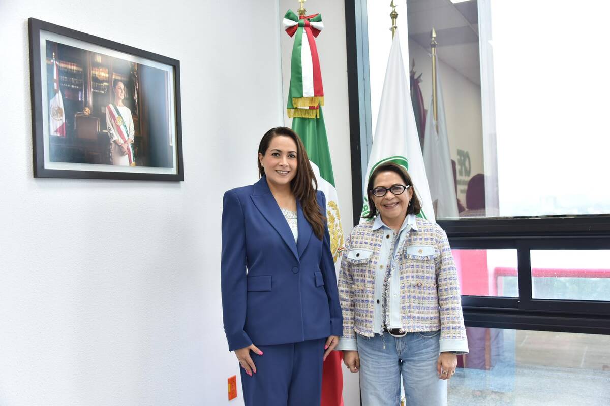 Gobernadora de Aguascalientes, Teresa Jiménez Esquivel (izquierda) y la directora general de la CFE, Emilia Calleja Alor (derecha). (Foto: Especial)