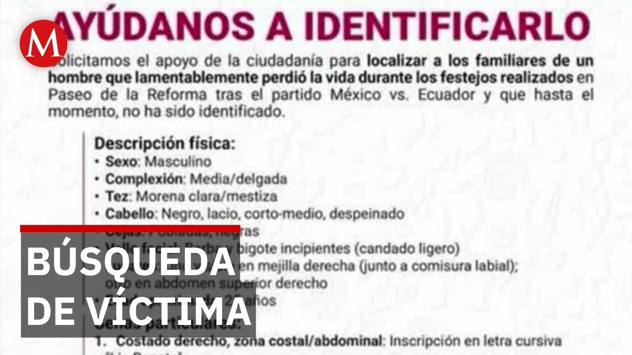 Gobierno de CdMx busca identificar víctima tras muerte en Paseo de la Reforma