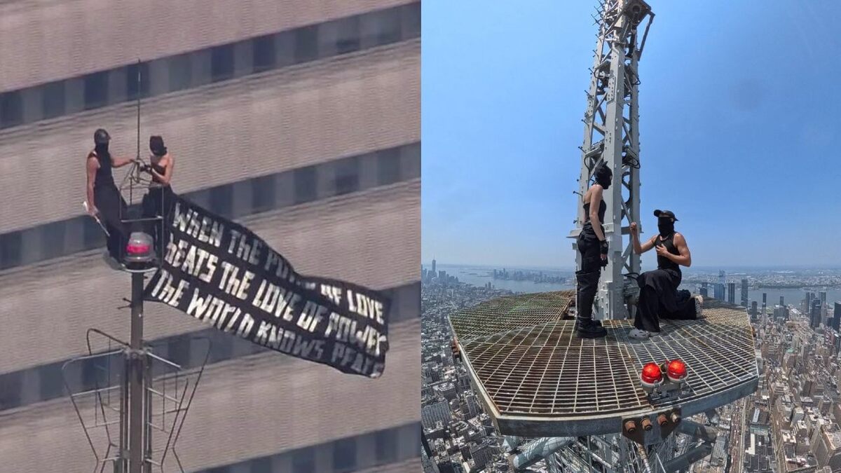 Pareja escala Empire State | Instagram