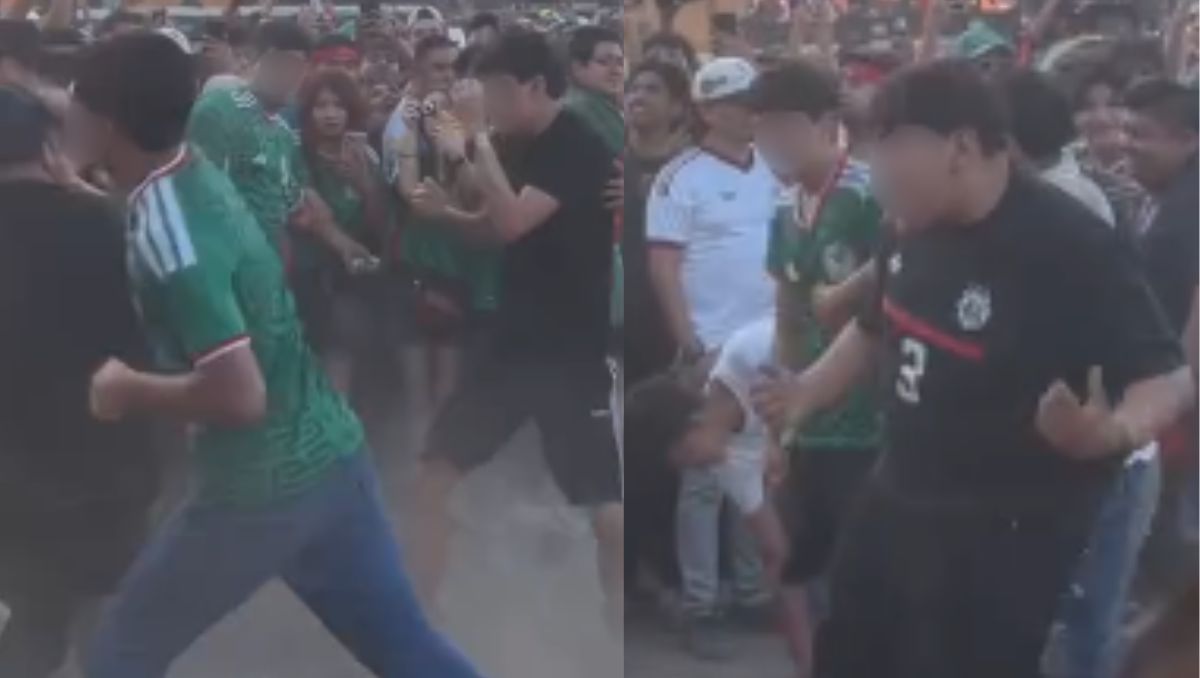 La pelea entre asistentes alteró el ambiente en el Fan Fest Monterrey | Especial