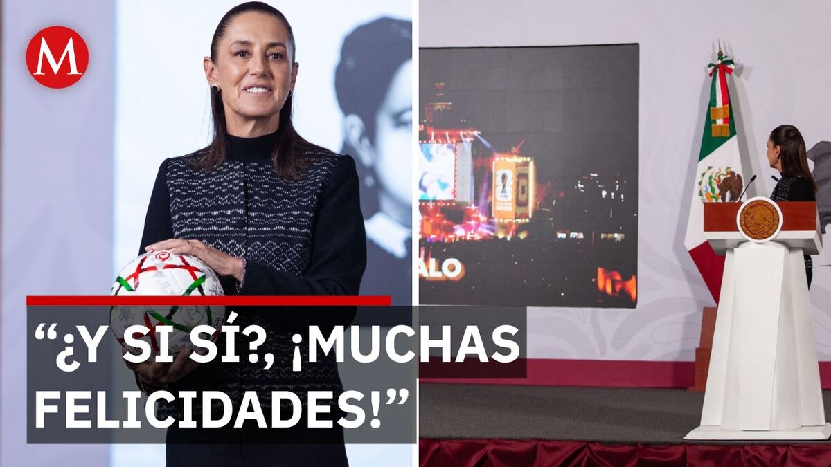 Sheinbaum celebra triunfo del Tri con videos de festejos en el país