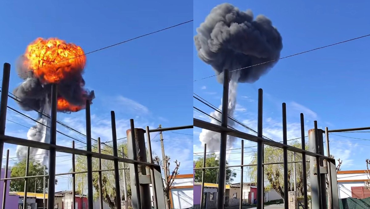 Un video captó la explosión de un camión cisterna en Argentina. | Especial