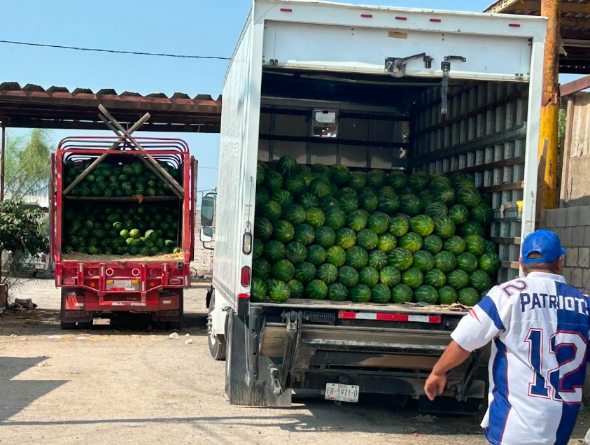 agricultores de sandía rematan la fruta. (Foto: Lucero Sánchez)