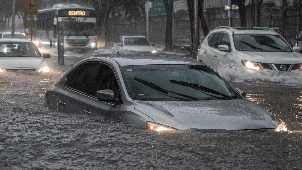 Qué hacer si tu auto queda atrapado en una inundación según Condusef
