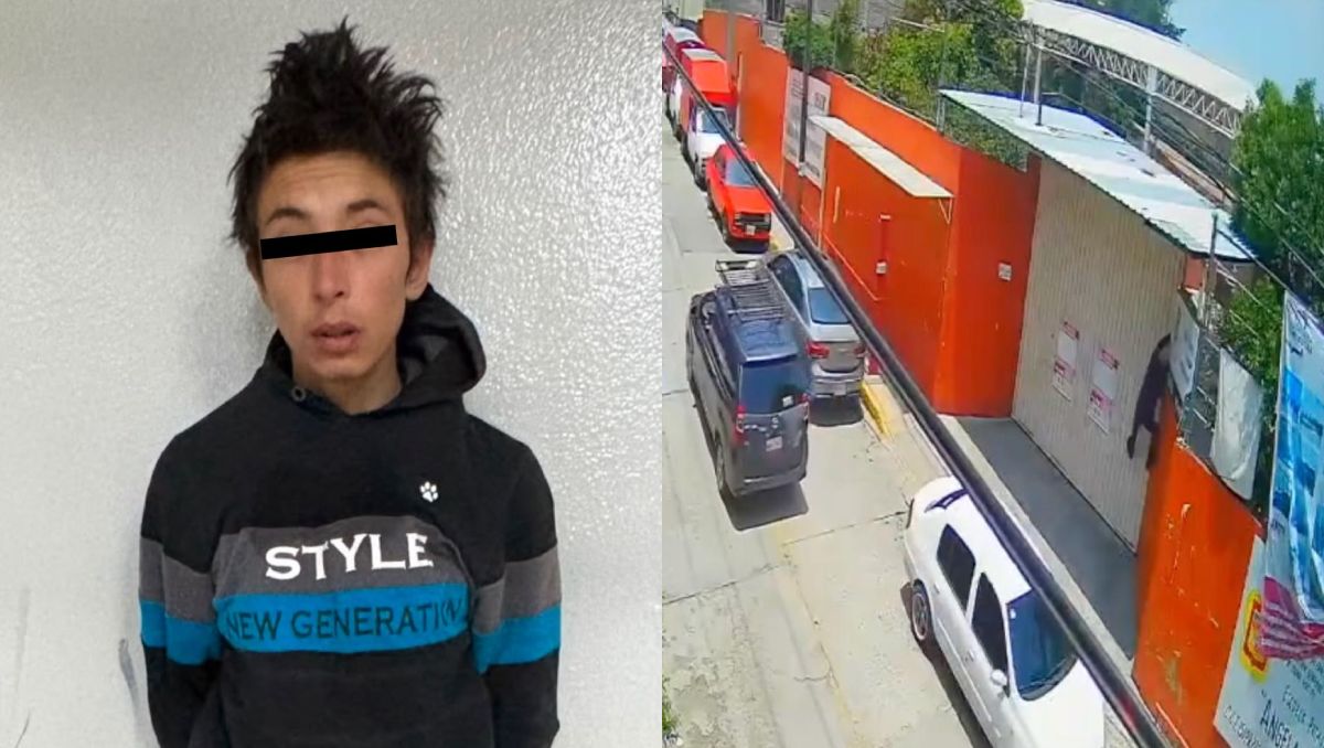 El hombre de 19 años tenían en su posesión 11 metros de cable de cobre. Foto: Policía de Ecatepec