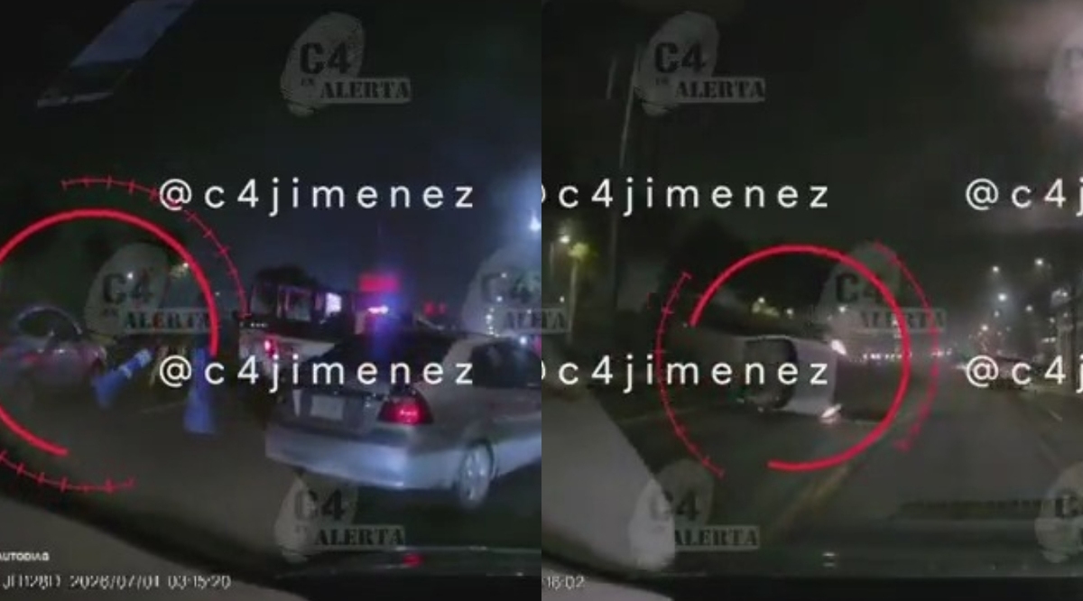 El responsable derribo los señalamientos del punto del programa de alcoholimetría. | Especial