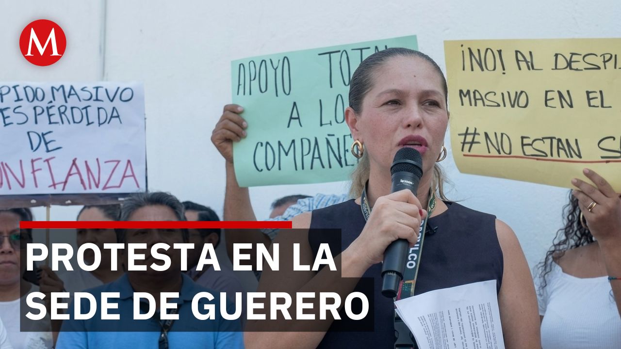 Trabajadores de la Defensoría Pública protestan en Acapulco por despidos masivos