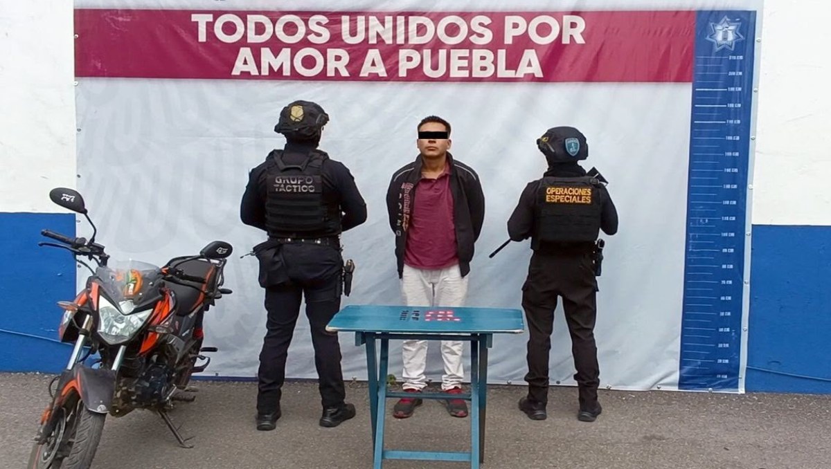 Detienen a un hombre presuntamente ligado a hechos violentos en Puebla | Cortesía SSP