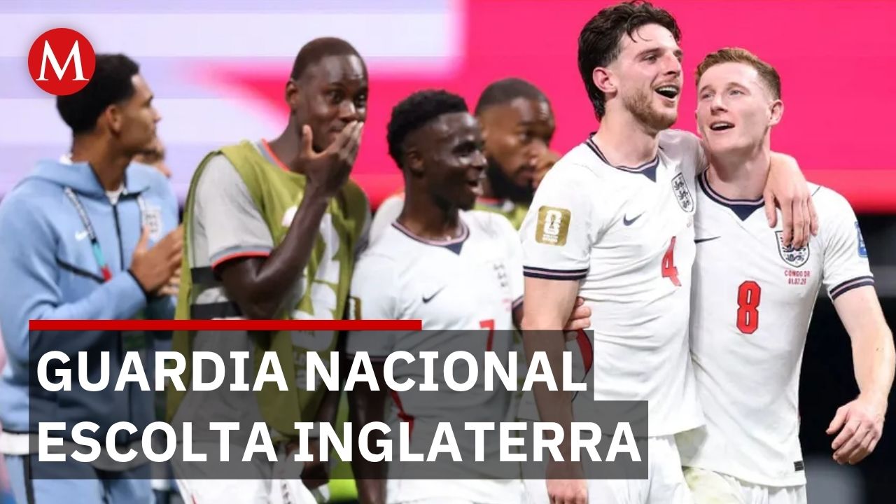 Guardia Nacional y Marina escoltan a Inglaterra en Toluca previo al duelo con México