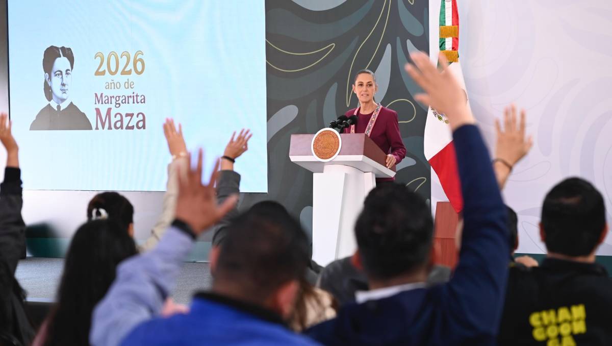 Presidenta Claudia Sheinbaum durante la conferencia de prensa en Michoacán. | Foto: Especial